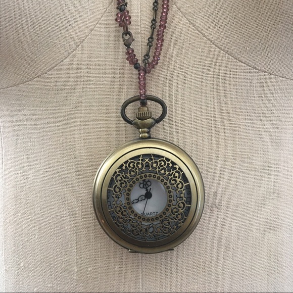 Vintage Accessories Vintage Pocket Watch Necklace Poshmark